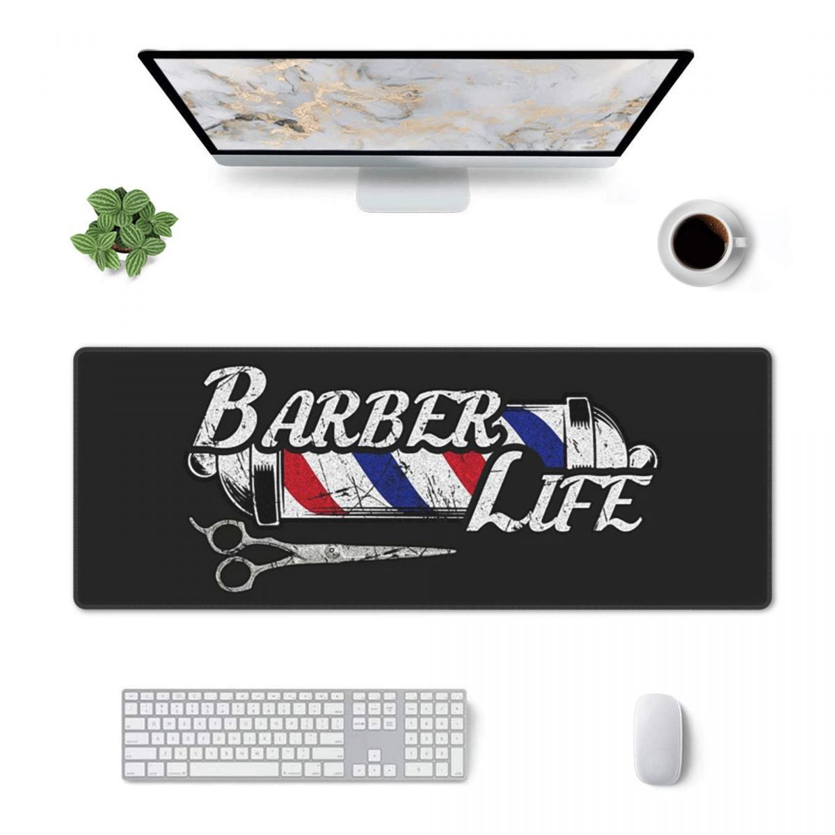 Laptop Accessories Shop - แผ่นรองเมาส์ขนาดใหญ่ ป้ายร้านตัดผม ทางเข้า แผ่นรองสำหรับเกมเมอร์ คอมพิวเตอร์ แล็ปท็อป