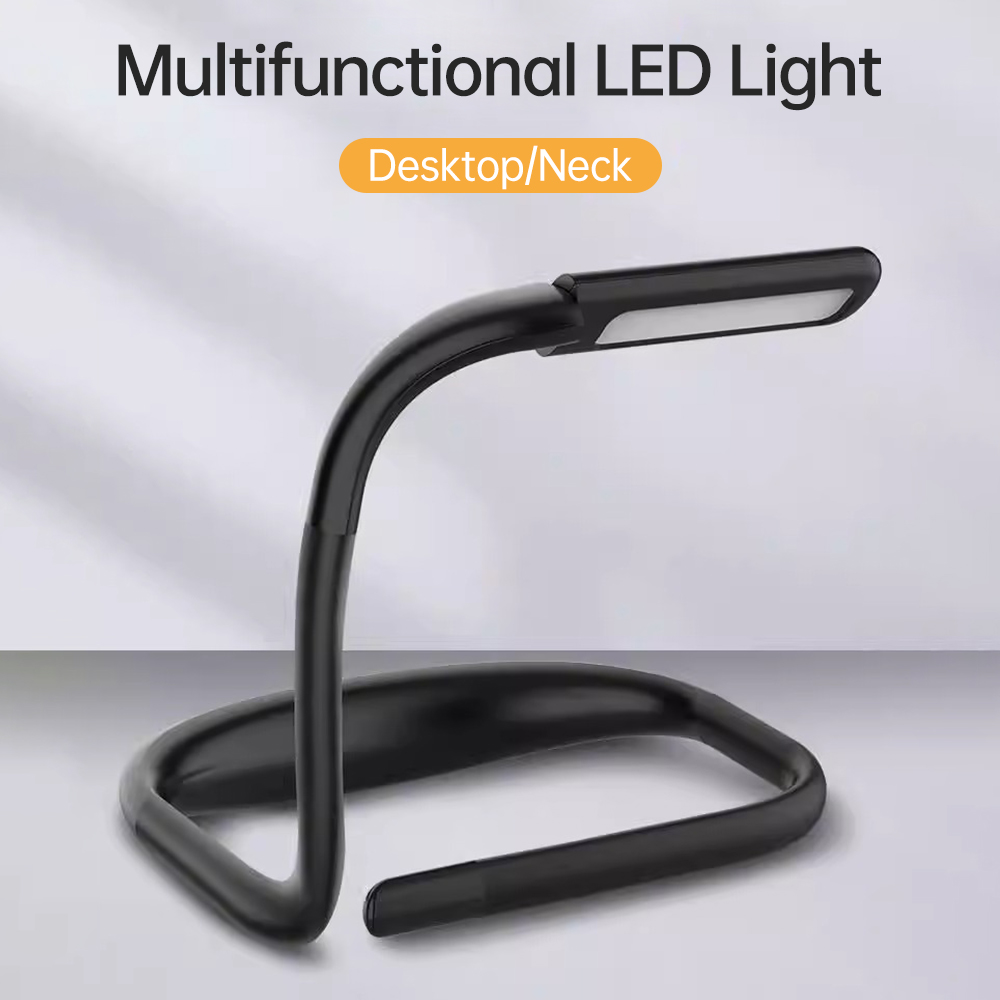 Laptop Accessories Light - ไฟอ่านหนังสือแบบคล้องคอแบบชาร์จไฟได้3สีปรับความสว่างได้โคมไฟตั้งโต๊ะที่สบายตาสำหรับอ่านหนังสือ