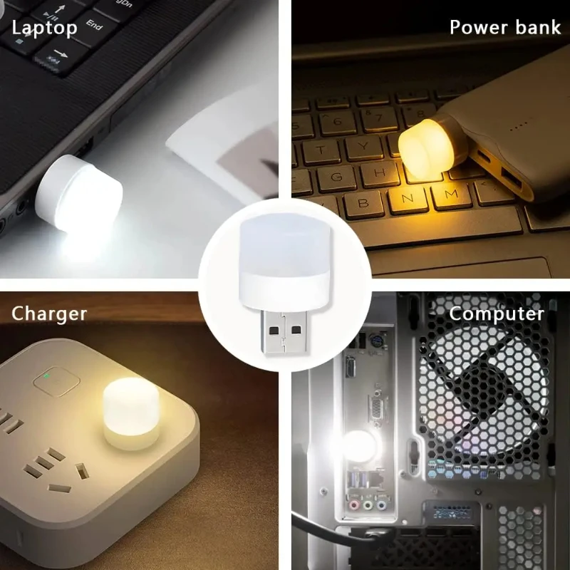 Laptop Accessories Light - ไฟกลางคืนมินิยูเอสบี แสงวอร์มไวท์ ป้องกันดวงตา ใช้สำหรับอ่านหนังสือ คอมพิวเตอร์ ชาร์จแบตสำรอง
