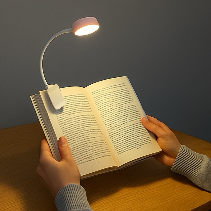 Laptop Accessories Light - ไฟอ่านหนังสือแบบหนีบ LED แบบพกพา ใช้แบตเตอรี่ 3 สี