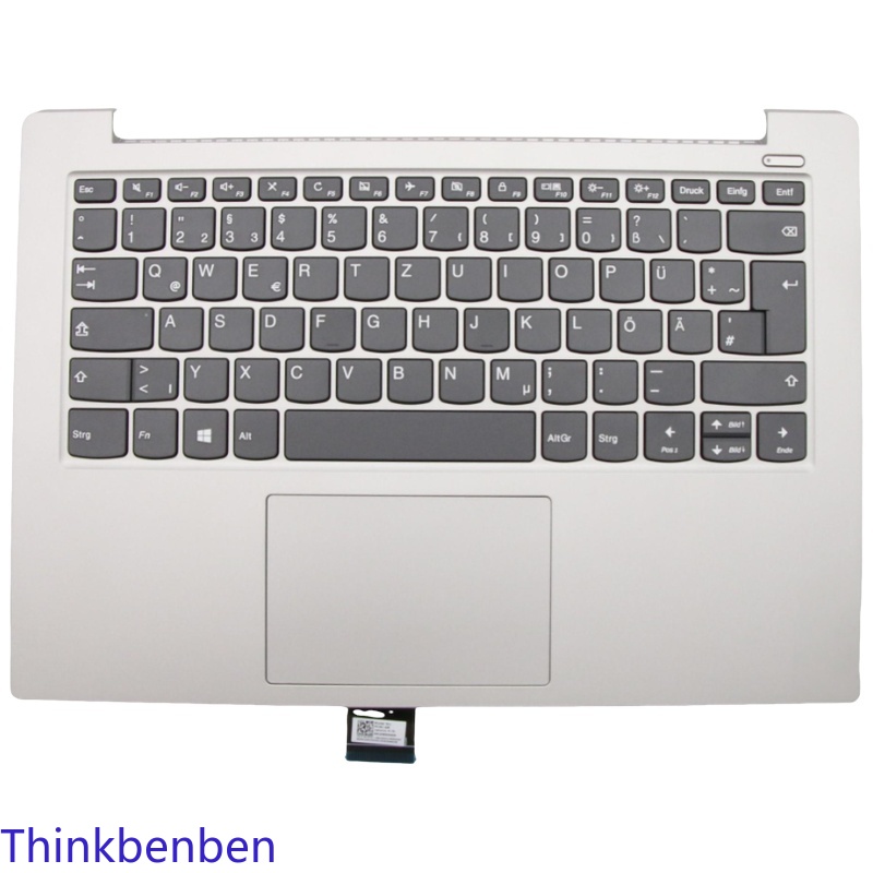 Laptop Accessories Keyboard Cover - DE เยอรมัน Platinum สีเทาคีย์บอร์ดบน Palmrest SHELL