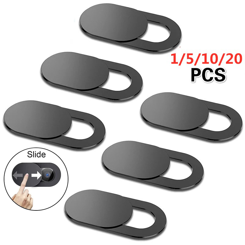 Laptop Accessories Must Have - ฝาครอบเว็บแคมชัตเตอร์แม่เหล็ก Slider ฝาครอบกล้องพลาสติกสําหรับ iPad แท็บเล็ตเว็บแล็ปท็อปพีซีกล้องโทรศัพท์มือถือเลนส์สติกเกอร์ความเป็นส่วนตัว