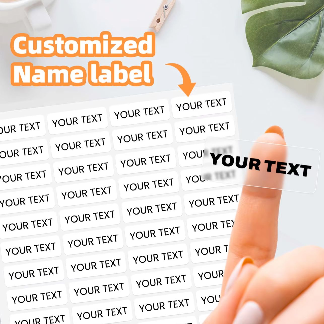Laptop Accessories Name - 1-600PCS สติกเกอร์ชื่อแบบกำหนดเอง, ป้ายกันน้ำส่วนบุคคลสำหรับอุปกรณ์สำนักงาน, แล็ปท็อป, ขวดน้ำ, กระเป๋ายิม,