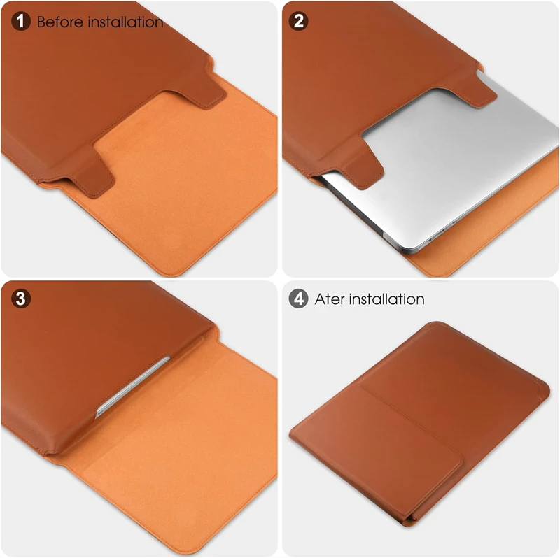 แบบพกพาหนังแล็ปท็อปสําหรับ Mac - Laptop Accessories Bag บทวิจารณ์และราคา