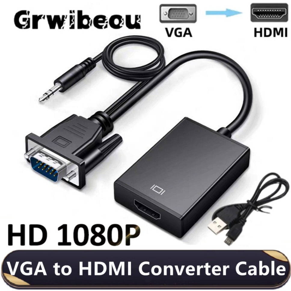 HD 1080P VGA TO HDMI อะแดปเตอร - Hdmi Vga Adapter บทวิจารณ์และราคา
