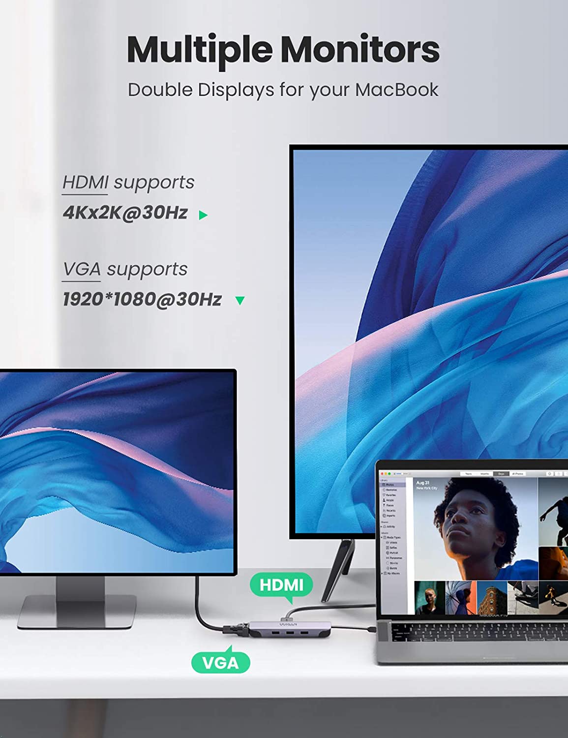 ฮับ USB C UGREEN 9 in 1 อะแดปเ - Hdmi Vga Adapter บทวิจารณ์และราคา