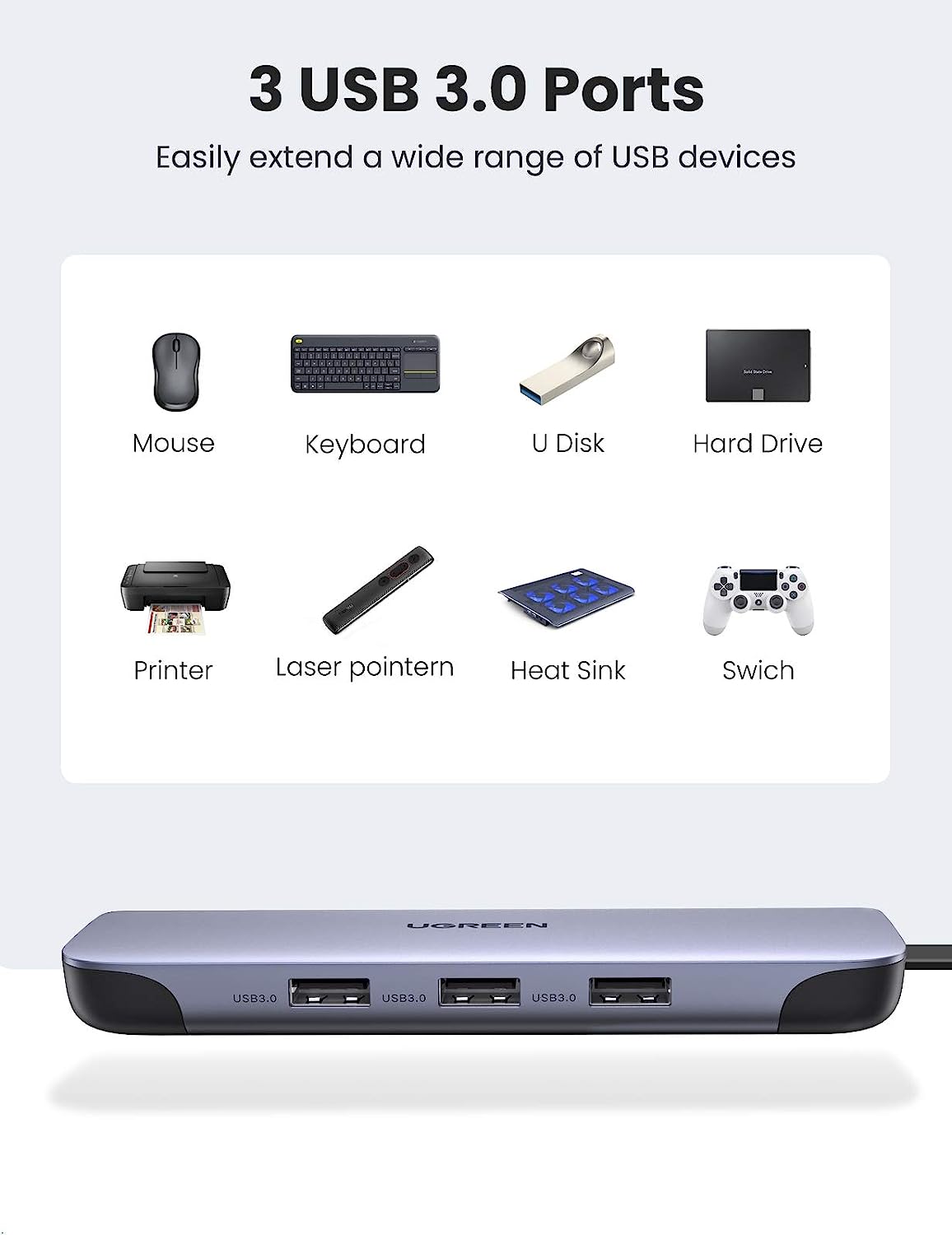ฮับ USB C UGREEN 9 in 1 อะแดปเ - Hdmi Vga Adapter บทวิจารณ์และราคา